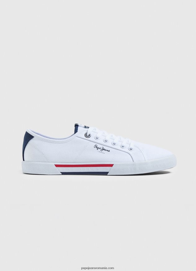 adidasi_brady_de_baza_barbati_pepe_jeans_alb_6z0r461242.jpg adidași brady de bază bărbați Pepe Jeans alb 6Z0R461242 - imagine 1