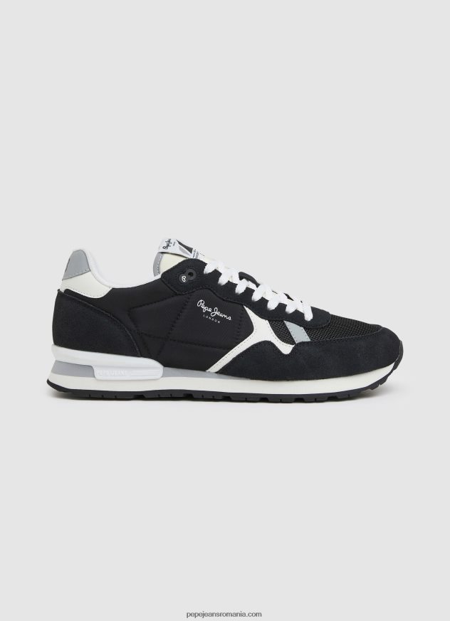 adidasi_combinati_brit_barbati_pepe_jeans_negru_6z0r461200.jpg adidași combinați brit bărbați Pepe Jeans negru 6Z0R461200 - imagine 1