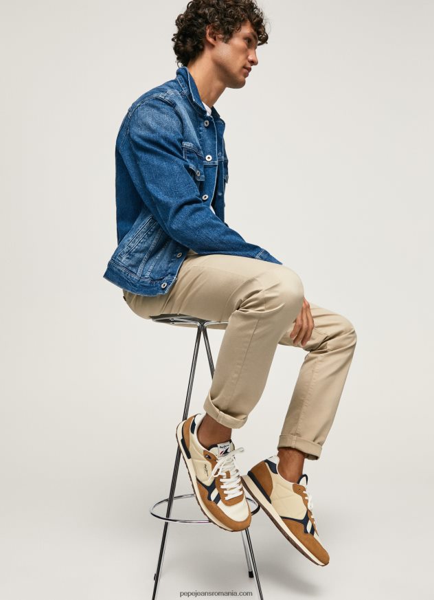 adidasi_combinati_brit_barbati_pepe_jeans_tutun_6z0r461179.jpg adidași combinați brit bărbați Pepe Jeans tutun 6Z0R461179 - imagine 1