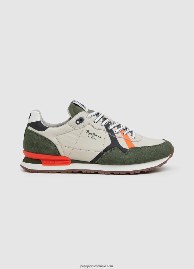 adidasi_combinati_brit_barbati_pepe_jeans_verde_kaki_6z0r461185.jpg adidași combinați brit bărbați Pepe Jeans verde kaki 6Z0R461185 - imagine 1