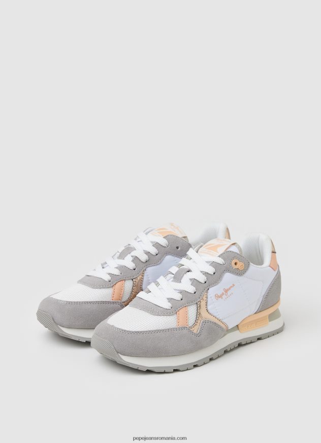 adidași combinați brit heritage femei Pepe Jeans alb 6Z0R46615 - imagine 3