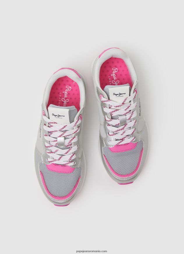 adidași de alergare york mettalic fată Pepe Jeans argint 6Z0R461333 - imagine 2