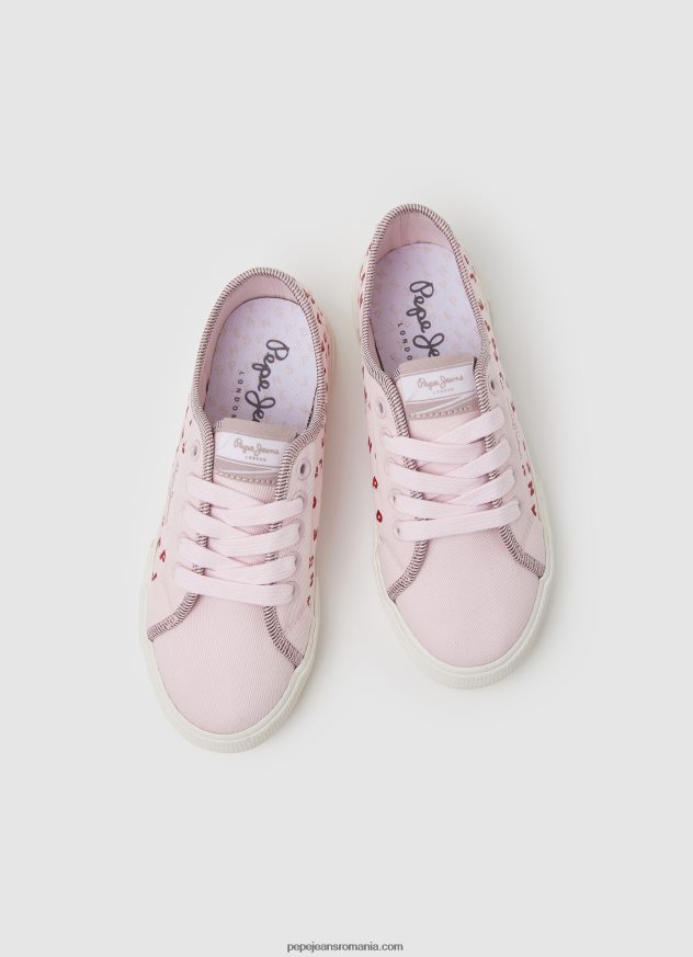 adidasi de bază brady shine fată Pepe Jeans roz moale 6Z0R461322 - imagine 2