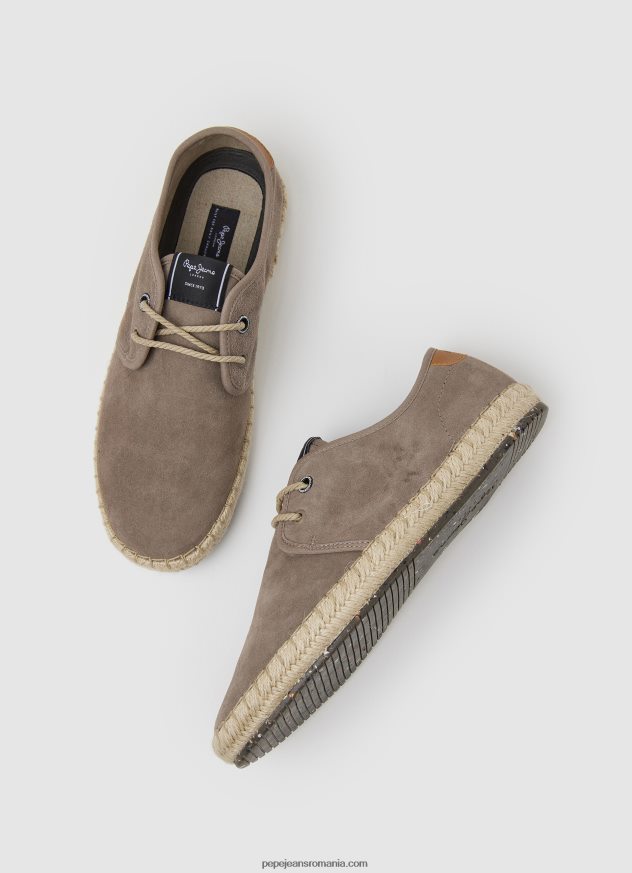 adidași din piele claic turistic bărbați Pepe Jeans piatră întunecată 6Z0R461247 - imagine 3