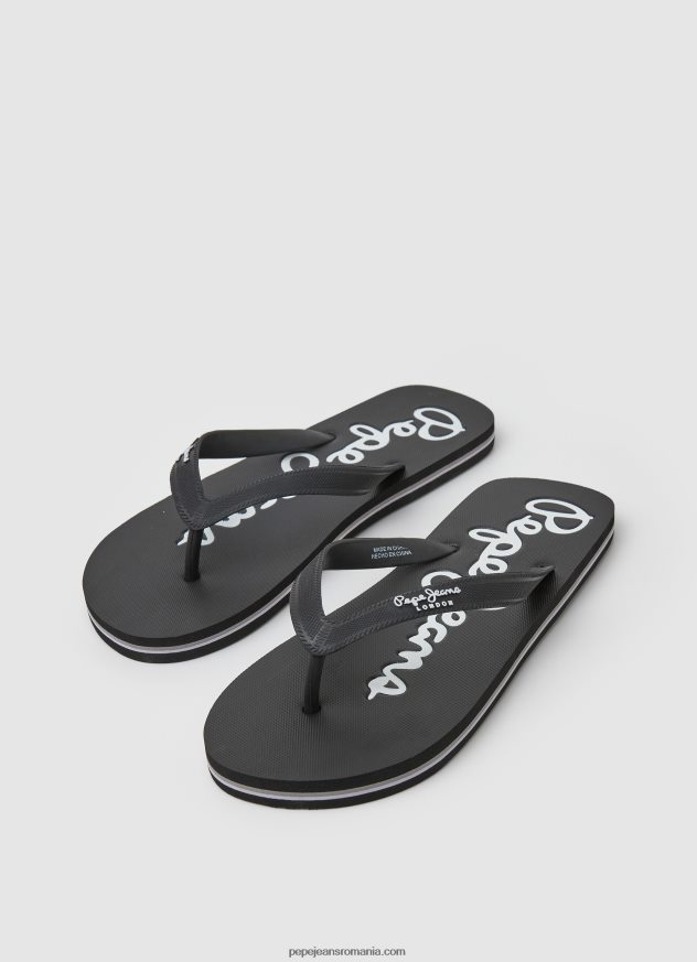 Bay Beach șlapi de bază pentru plajă bărbați Pepe Jeans negru 6Z0R461265 - imagine 3