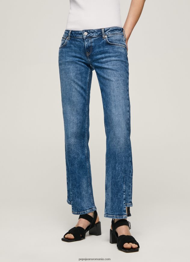 blugi alex cu talie joasă, drepte femei Pepe Jeans denim 6Z0R4624 - imagine 2