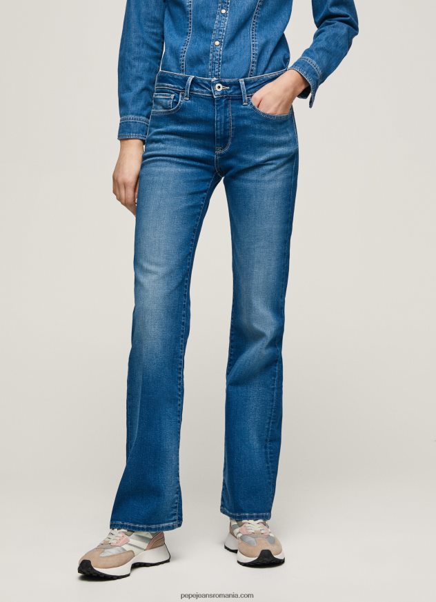 blugi aubrey slim fit cu talie medie femei Pepe Jeans denim 6Z0R4668 - imagine 2