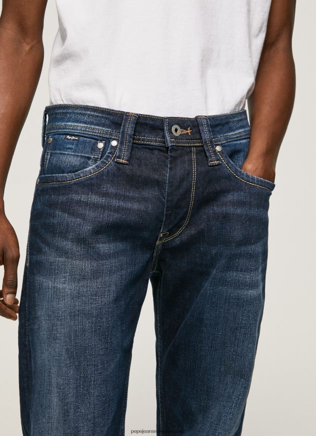 Blugi cu fermoar kingston cu talie obișnuită, cu potrivire obișnuită bărbați Pepe Jeans denim 6Z0R46798 - imagine 3