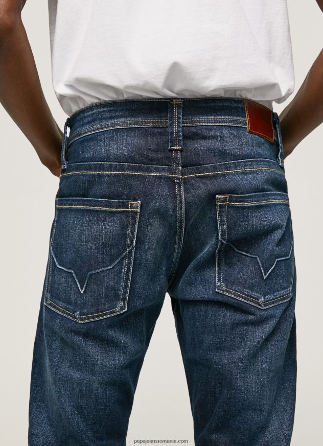 Blugi cu fermoar kingston cu talie obișnuită, cu potrivire obișnuită bărbați Pepe Jeans denim 6Z0R46798 - imagine 4