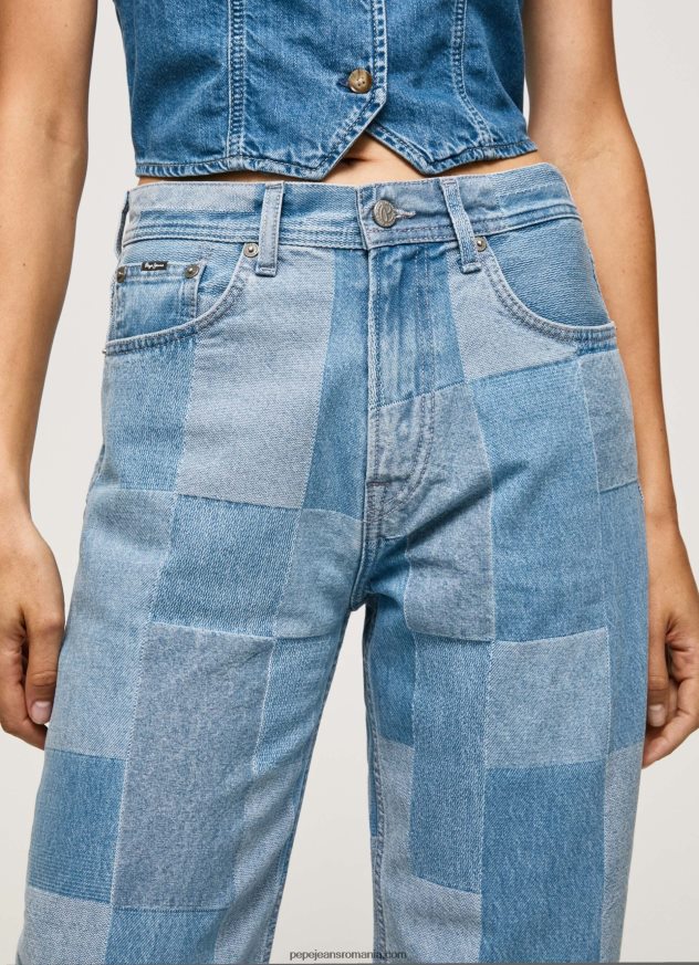 blugi dover cu talie înaltă, loose fit femei Pepe Jeans denim 6Z0R4688 - imagine 3