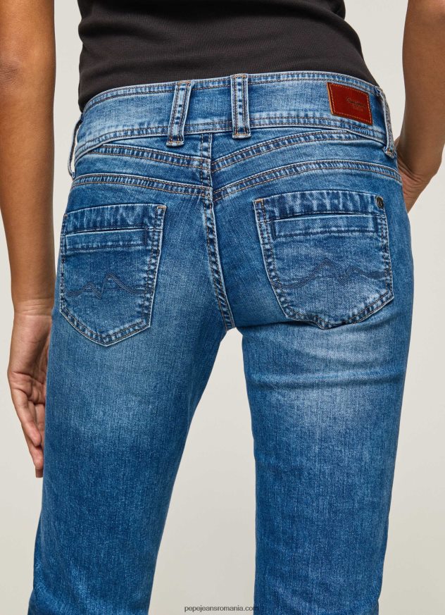 blugi gen straight fit cu talie mijlocie femei Pepe Jeans denim 6Z0R4632 - imagine 4