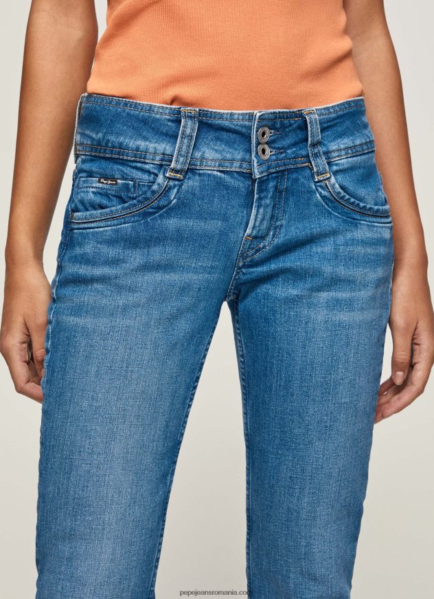 blugi gen straight fit cu talie mijlocie femei Pepe Jeans denim 6Z0R4634 - imagine 3