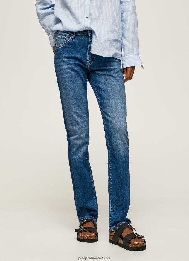 blugi grace slim fit cu talie înaltă femei Pepe Jeans denim 6Z0R4670 - imagine 2