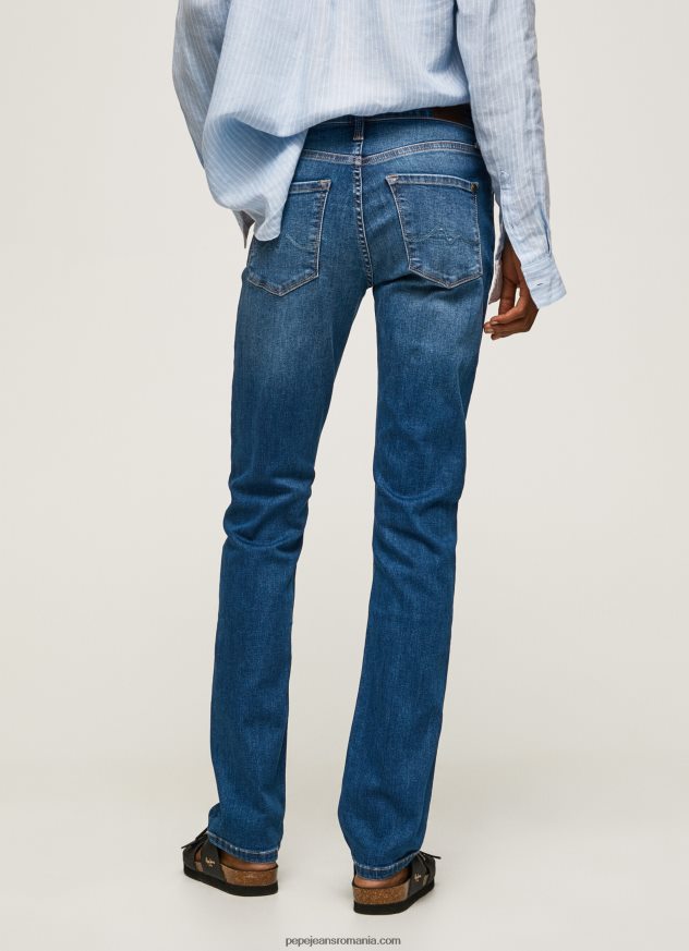 blugi grace slim fit cu talie înaltă femei Pepe Jeans denim 6Z0R4670 - imagine 4