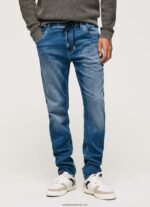 blugi jagger cu talie medie slim fit bărbați Pepe Jeans denim 6Z0R46794 - imagine 2