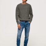 blugi jagger cu talie medie slim fit bărbați Pepe Jeans denim 6Z0R46794