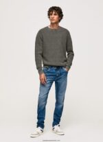 blugi jagger cu talie medie slim fit bărbați Pepe Jeans denim 6Z0R46794