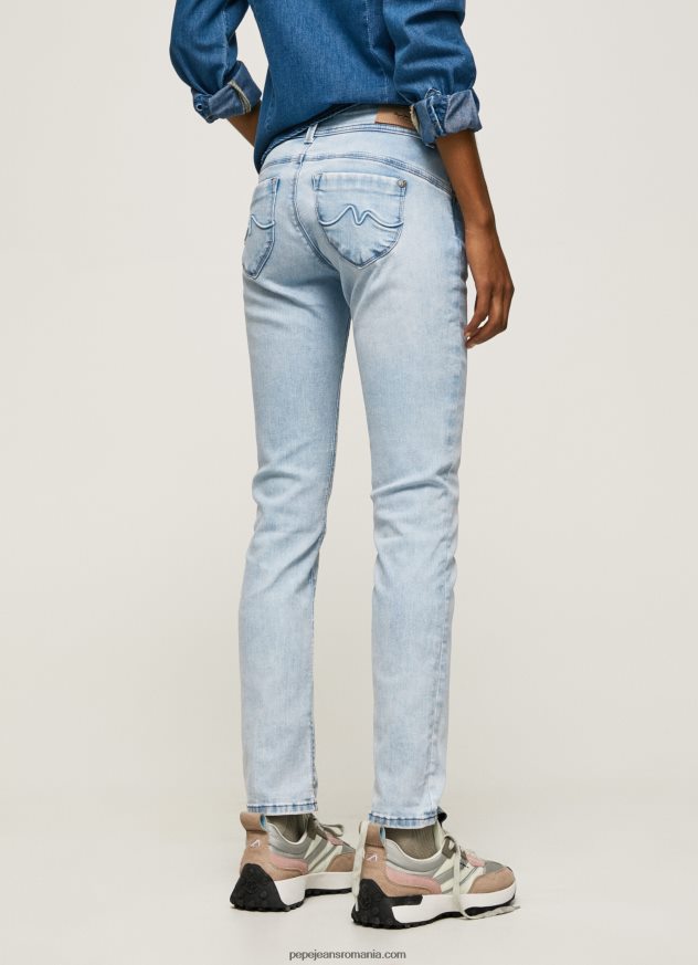 blugi noi Brooke cu talie medie regulată femei Pepe Jeans denim 6Z0R4610 - imagine 4