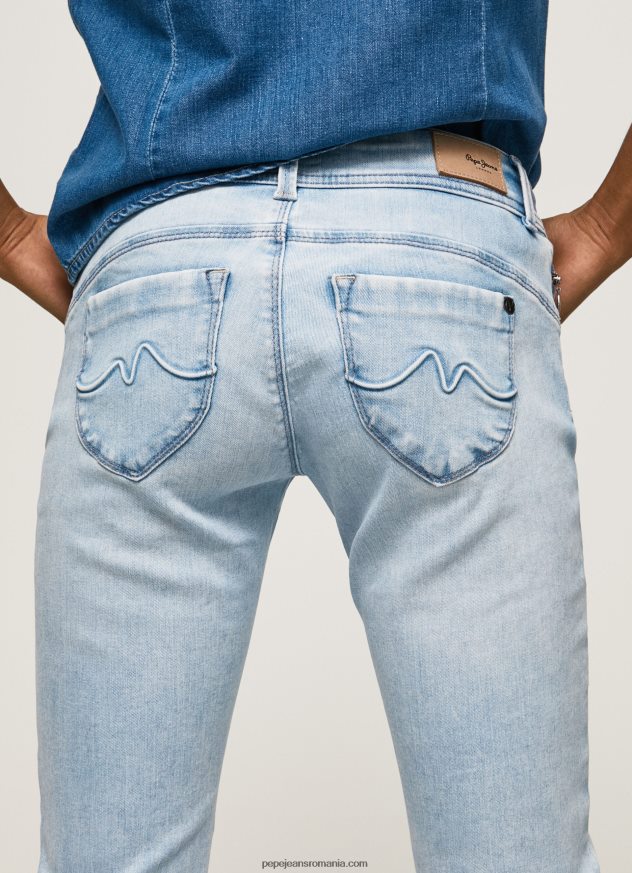 blugi noi Brooke cu talie medie regulată femei Pepe Jeans denim 6Z0R4610 - imagine 5