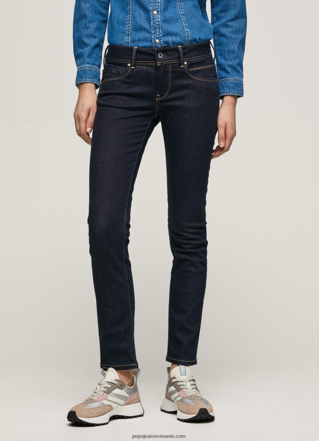 blugi noi Brooke slim fit cu talie mijlocie femei Pepe Jeans denim 6Z0R469 - imagine 2