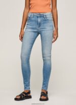 blugi regent skinny cu talie înaltă femei Pepe Jeans denim 6Z0R4652 - imagine 2