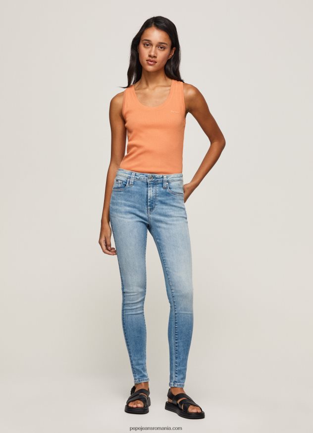 blugi regent skinny cu talie înaltă femei Pepe Jeans denim 6Z0R4652 - imagine 1