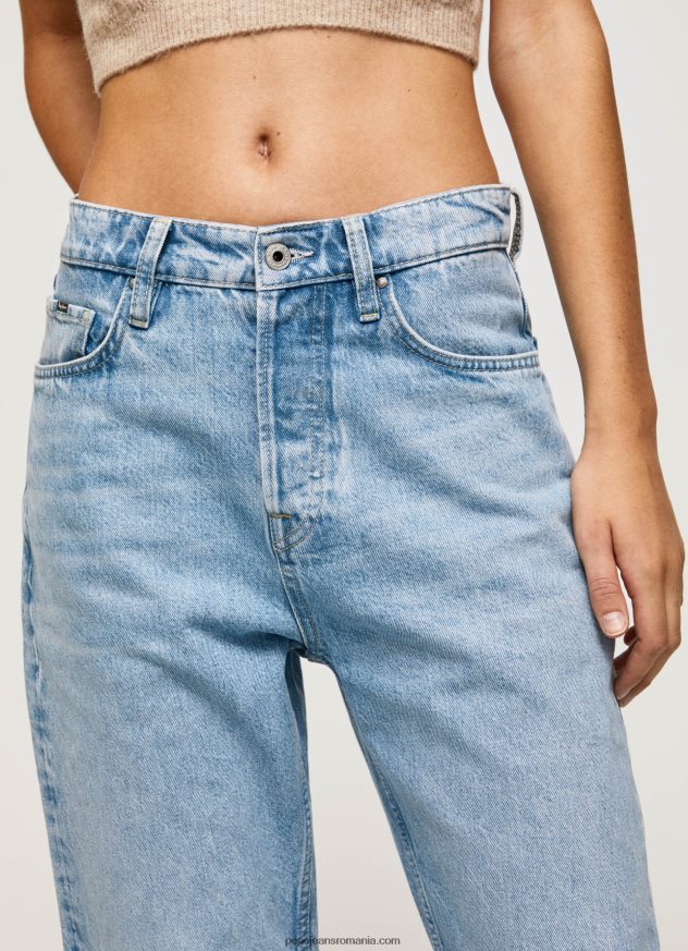 blugi robyn cu talie înaltă, cu ajustare normală femei Pepe Jeans denim 6Z0R4616 - imagine 3