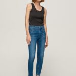 blugi skinny cu talie medie zoe femei Pepe Jeans denim 6Z0R4640