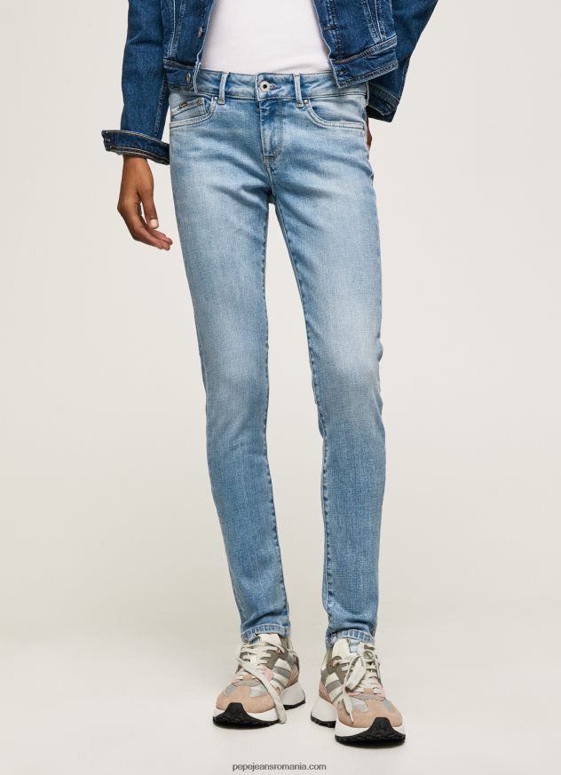 blugi skinny pixie cu talie medie femei Pepe Jeans denim 6Z0R4642 - imagine 2