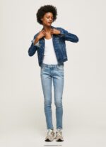 blugi skinny pixie cu talie medie femei Pepe Jeans denim 6Z0R4642