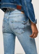 blugi skinny pixie cu talie medie femei Pepe Jeans denim 6Z0R4642 - imagine 5