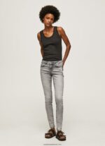 blugi skinny pixie cu talie medie femei Pepe Jeans denim 6Z0R4643