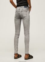 blugi skinny pixie cu talie medie femei Pepe Jeans denim 6Z0R4643 - imagine 4