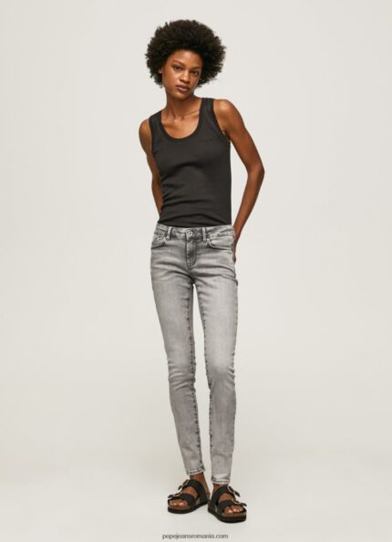 blugi skinny pixie cu talie medie femei Pepe Jeans denim 6Z0R4643