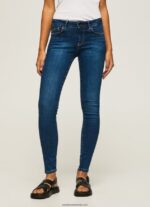 blugi skinny pixie cu talie medie femei Pepe Jeans denim 6Z0R4644 - imagine 2