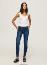 blugi skinny pixie cu talie medie femei Pepe Jeans denim 6Z0R4644