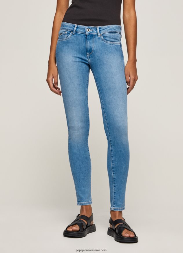 blugi skinny pixie cu talie medie femei Pepe Jeans denim 6Z0R4651 - imagine 2