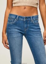 blugi skinny soho cu talie medie femei Pepe Jeans denim 6Z0R4648 - imagine 3