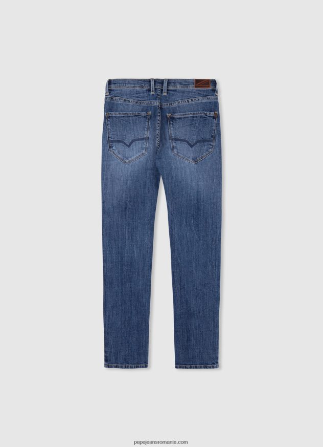 blugi slim cu talie medie încasat băiat Pepe Jeans denim 6Z0R461578 - imagine 2