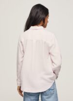 cămașă cu formă normală cu imprimeu în dungi femei Pepe Jeans roz moale 6Z0R46332 - imagine 4