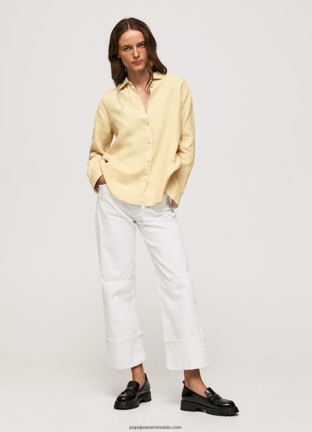 cămașă cu formă normală cu imprimeu în dungi femei Pepe Jeans strălucire 6Z0R46347 - imagine 2