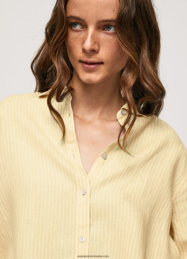cămașă cu formă normală cu imprimeu în dungi femei Pepe Jeans strălucire 6Z0R46347 - imagine 3