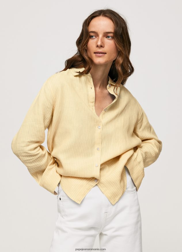 cămașă cu formă normală cu imprimeu în dungi femei Pepe Jeans strălucire 6Z0R46347 - imagine 1