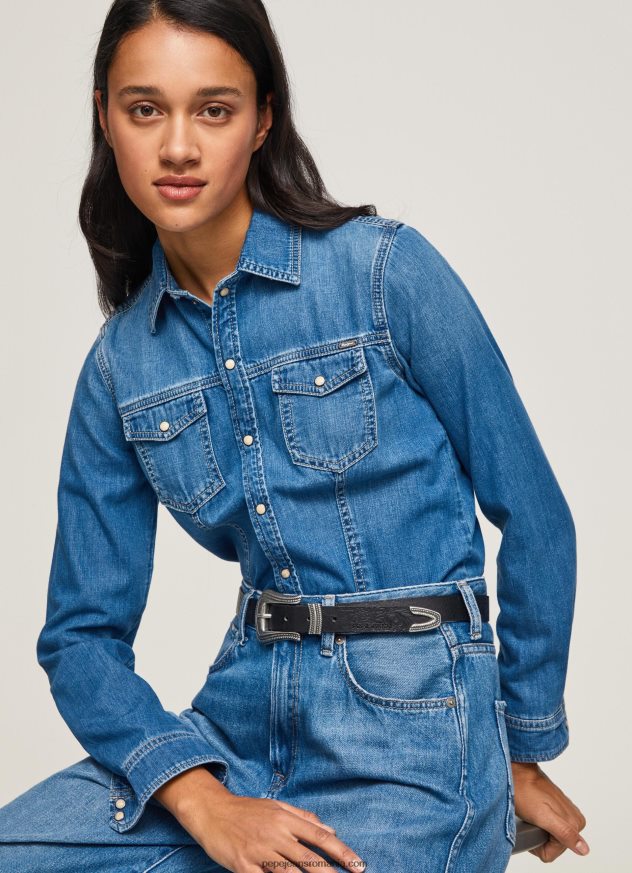 camasa_din_denim_slim_fit_femei_pepe_jeans_denim_6z0r46320.jpg cămașă din denim slim fit femei Pepe Jeans denim 6Z0R46320 - imagine 1
