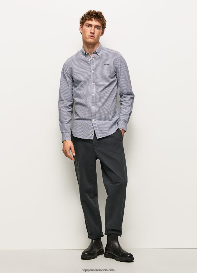 cămașă din poplin în carouri lamar bărbați Pepe Jeans jarman 6Z0R461046 - imagine 2