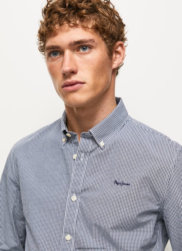 cămașă din poplin în carouri lamar bărbați Pepe Jeans jarman 6Z0R461046 - imagine 3
