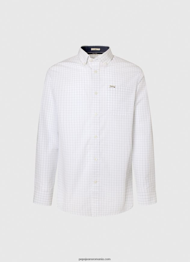 cămașă din poplin larry slim fit bărbați Pepe Jeans albastru înălbitor 6Z0R461028 - imagine 5