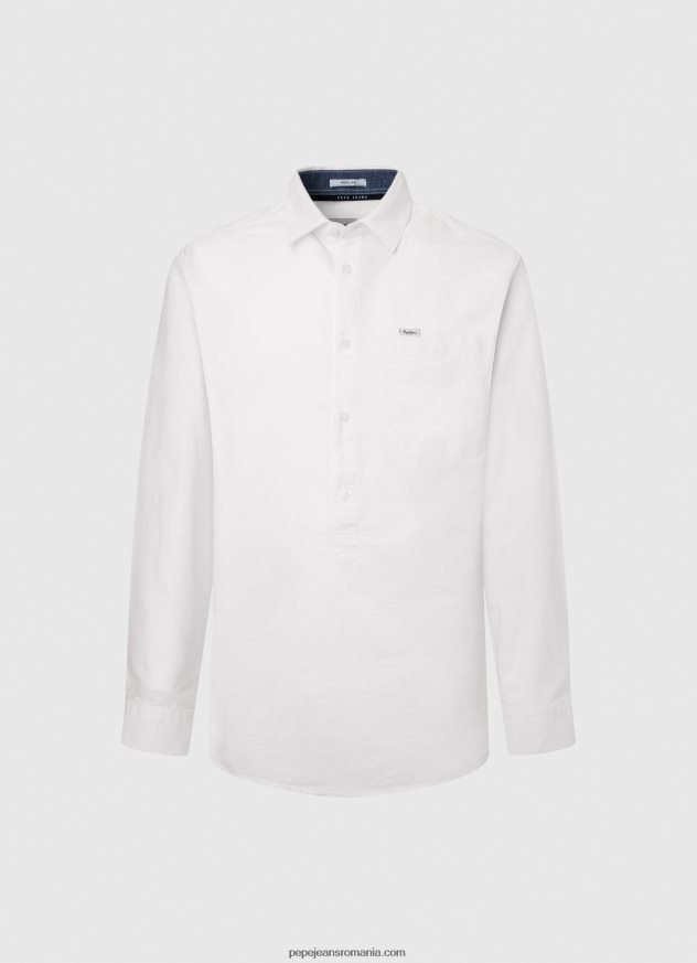 cămașă oxford lawson cu formă regulată bărbați Pepe Jeans alb 6Z0R461044 - imagine 5