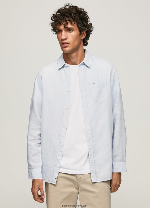camasa_parker_cu_maneci_lungi_barbati_pepe_jeans_albastru_inalbitor_6z0r461071.jpg cămașă Parker cu mâneci lungi bărbați Pepe Jeans albastru înălbitor 6Z0R461071 - imagine 1