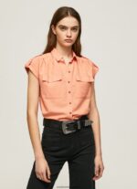 cămașă utilitare cu mâneci scurte femei Pepe Jeans piersică 6Z0R46340 - imagine 2